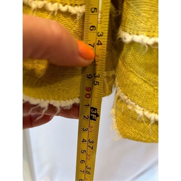 I. Madeline scalloped knit yellow dress medium - Picture 8 of 9